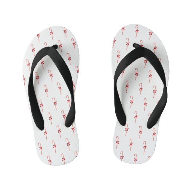 A Candy Cane Kid's Flip Flops (Footbed)
