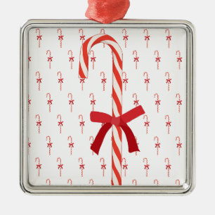 A Candy Cane Metal Tree Decoration