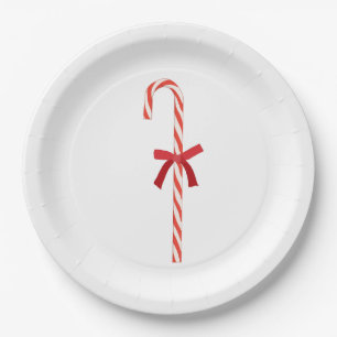 A Candy Cane Paper Plate