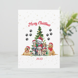 A Canine Christmas Celebration. Holiday Card