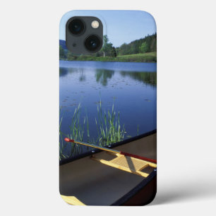 A canoe rests on the shore of Little Long Pond iPhone 13 Case