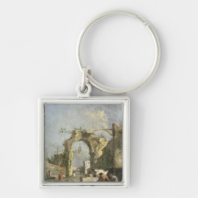 A Capriccio - Ruins, 18th century Key Ring (Front)