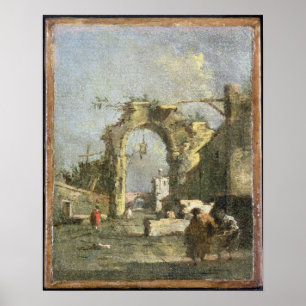 A Capriccio - Ruins, 18th century Poster