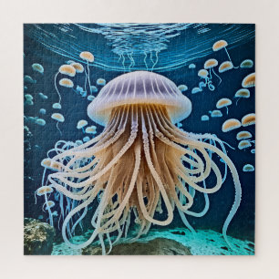 A captivating display of jellyfish. jigsaw puzzle