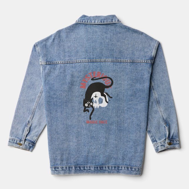 A captivating T-shirt design featuring a mystical  Denim Jacket (Back)