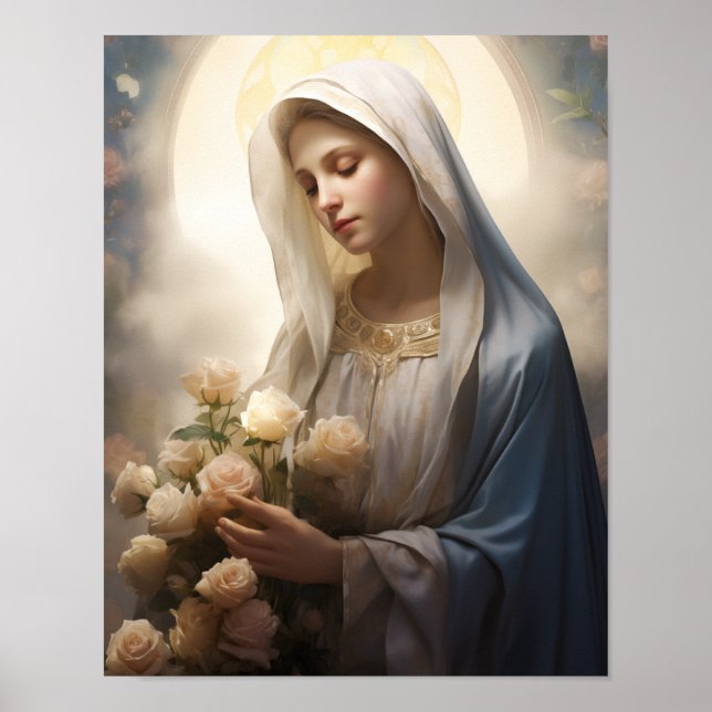 A Captivating Vision of the Holy Mary Poster (Front)