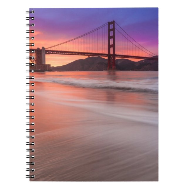 A capture of San Francisco's Golden Gate Bridge Notebook (Front)