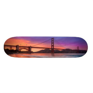A capture of San Francisco's Golden Gate Bridge Skateboard