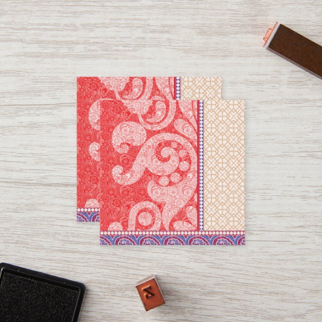 a card with a red heart on it (Front/Back In Situ)