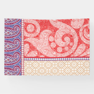 a card with a red heart on it banner