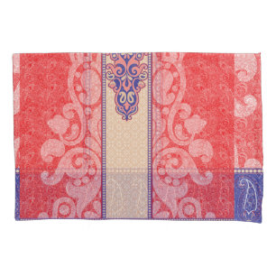 a card with a red heart on it pillowcase