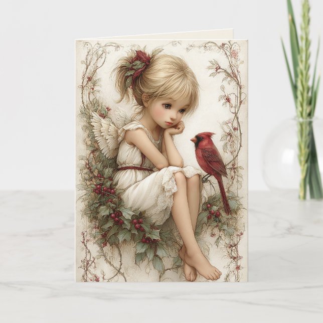 A Cardinal's Christmas Prayer  Holiday Card (Front)