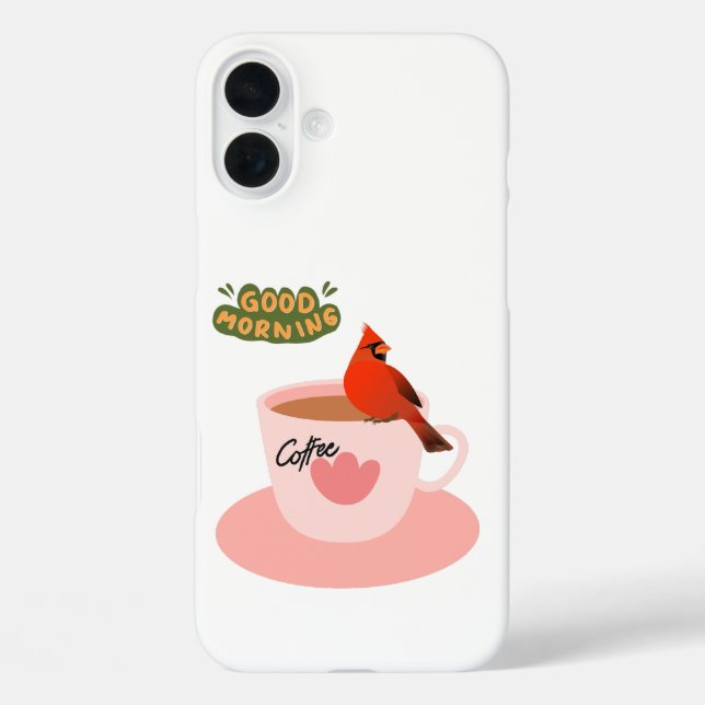 A cardinal's cosy coffee break  Case-Mate iPhone case (Back)