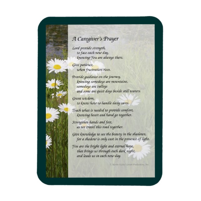 A Caregiver's Prayer - Magnet (Vertical)