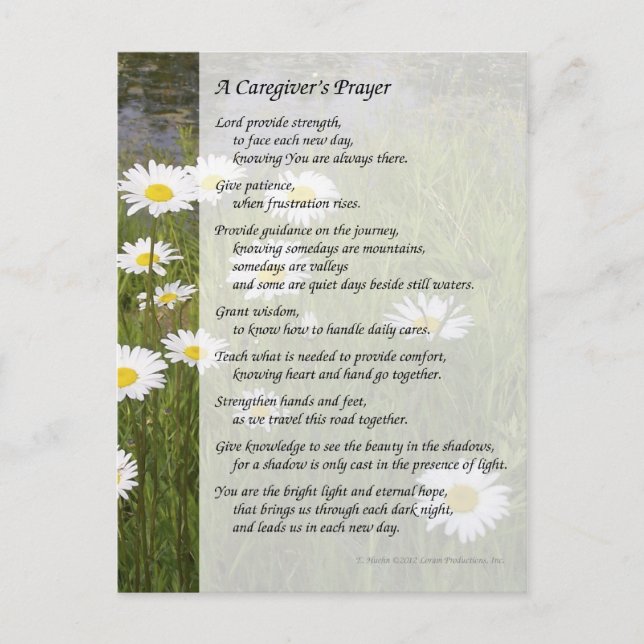 A Caregiver's Prayer - Postcard (Front)
