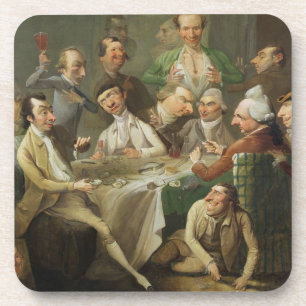 A Caricature Group, c.1776 (oil on canvas) Coaster