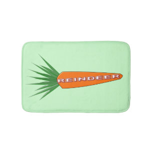 A Carrot for Christmas Reindeer Bath Mat