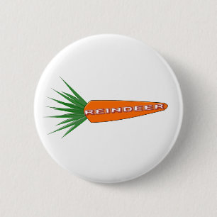 A Carrot for Christmas Reindeer Button