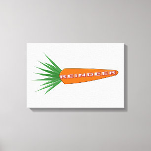 A Carrot for Christmas Reindeer Canvas Print