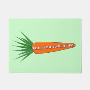 A Carrot for Christmas Reindeer Door Mat
