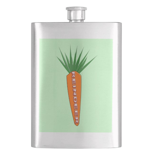 A Carrot for Christmas Reindeer Flasks (Front)