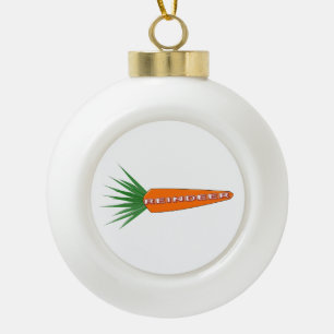 A Carrot for Christmas Reindeer Ornament