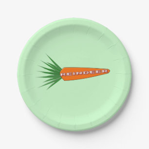 A Carrot for Christmas Reindeer Paper Plates