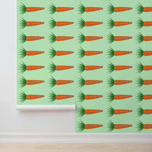 A Carrot for Christmas Reindeer Patterned Wallpaper (Application)