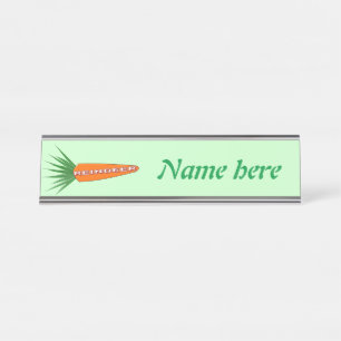 A Carrot for Christmas Reindeer Personalised Desk Name Plate