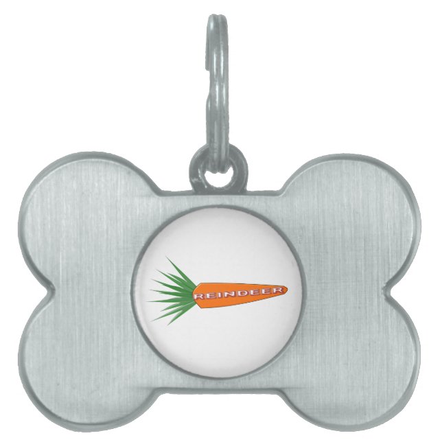 A Carrot for Christmas Reindeer Pet Tag (Front)