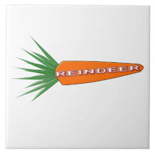 A Carrot for Christmas Reindeer Tile