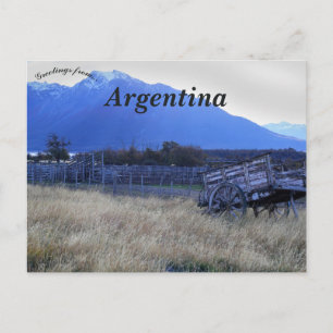 A Cart in Patagonia Argentina Postcard