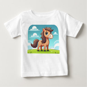 A cartoon baby Hourse design Baby T Shirt.  T-Shirt