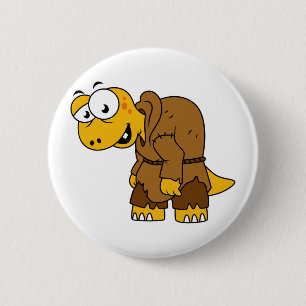 A Cartoon Dinosaur Hunchback. 6 Cm Round Badge