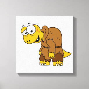 A Cartoon Dinosaur Hunchback. Canvas Print
