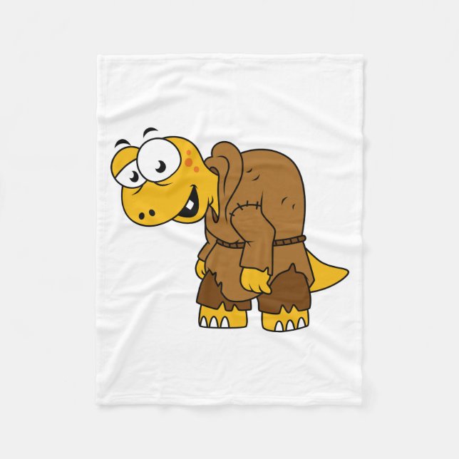 A Cartoon Dinosaur Hunchback. Fleece Blanket (Front)