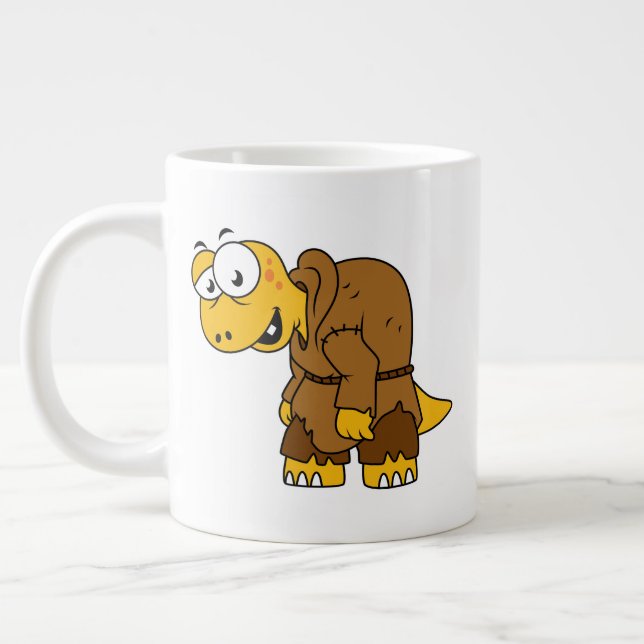 A Cartoon Dinosaur Hunchback. Large Coffee Mug (Left)