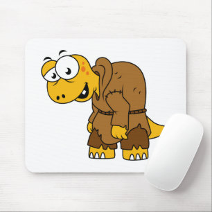 A Cartoon Dinosaur Hunchback. Mouse Mat