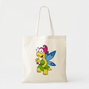 A Cartoon Fairysaur Dinosaur. Tote Bag