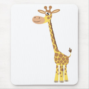 A cartoon giraffe mousepad