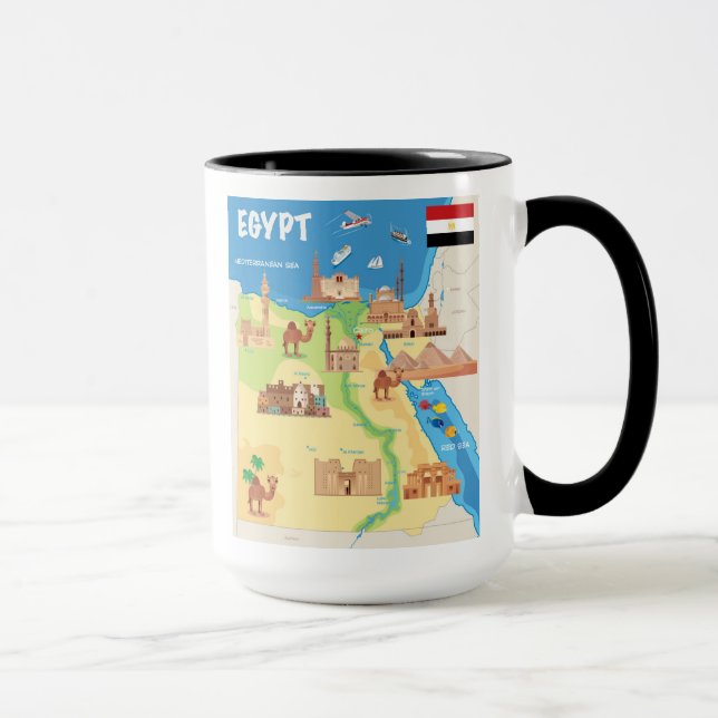 A Cartoon Map of Egypt Mug (Right)