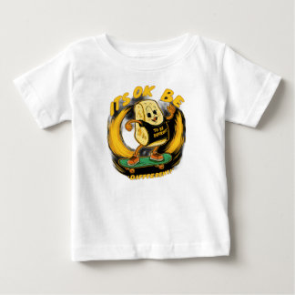 A cartoon mozzaerlla stick on the skateboard, attr baby T-Shirt