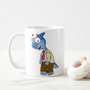 A Cartoon Parasaurolophus Dressed Up As A Zombie. Coffee Mug