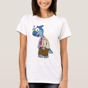 A Cartoon Parasaurolophus Dressed Up As A Zombie. T-Shirt