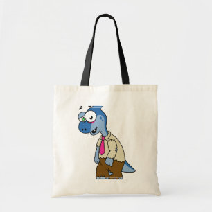 A Cartoon Parasaurolophus Dressed Up As A Zombie. Tote Bag