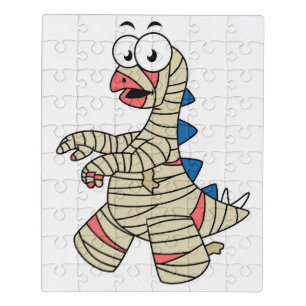 A Cartoon Stegosaurus Dressed Up As A Mummy. Jigsaw Puzzle