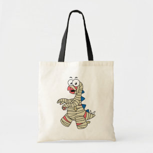 A Cartoon Stegosaurus Dressed Up As A Mummy. Tote Bag
