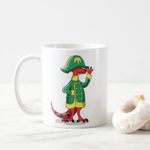 A Cartoon Tyrannosaur Rex Dressed As Napoleon. Coffee Mug