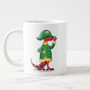 A Cartoon Tyrannosaur Rex Dressed As Napoleon. Large Coffee Mug