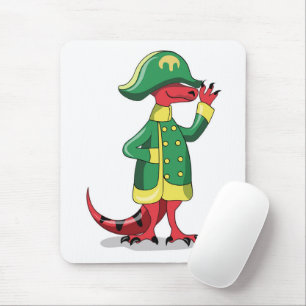 A Cartoon Tyrannosaur Rex Dressed As Napoleon. Mouse Mat